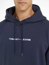 Tommy Jeans Kapuzensweatshirt TJM REG LINEAR HOODIE Dunkelblau/Blau
