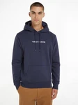 Tommy Jeans Kapuzensweatshirt TJM REG LINEAR HOODIE Dunkelblau/Blau