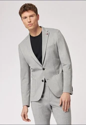 Roy Robson Baukasten Sakko Slim Fit Grau/Hellgrau/Rot