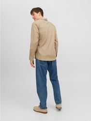 Jack & Jones Langarmhemd Hemd Slim Fit JJEGINGHAM (5977) Braun