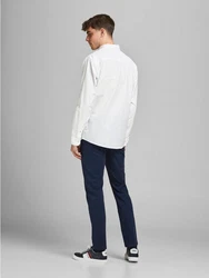 Jack & Jones Langarmhemd JJEOXFORD 5998 Weiß