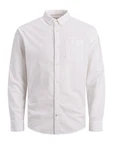 Jack & Jones Langarmhemd JJEOXFORD 5998 Weiß