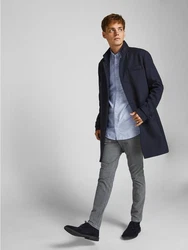 Jack & Jones Langarmhemd JJEOXFORD 5998 hellblau
