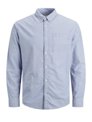 Jack & Jones Langarmhemd JJEOXFORD 5998 hellblau
