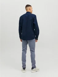 Jack & Jones Langarmhemd JJEOXFORD 5998 Navy
