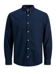 Jack & Jones Langarmhemd JJEOXFORD 5998 Navy