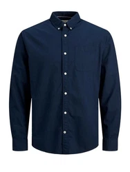 Jack & Jones Langarmhemd JJEOXFORD 5998 Navy