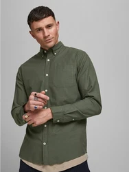 Jack & Jones Langarmhemd JJEOXFORD 5998 Grün (5998)