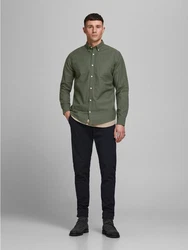Jack & Jones Langarmhemd JJEOXFORD 5998 Grün (5998)