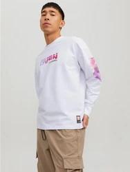 Jack & Jones Sweatshirt mit Print JCODIGITAL 6010 Weiß