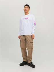 Jack & Jones Sweatshirt mit Print JCODIGITAL 6010 Weiß