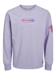 Jack & Jones Sweatshirt mit Print JCODIGITAL 6010 Lila