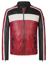 Lederjacke Jack Herren Bikerjacke aus feinstem Lammnappa Leder
