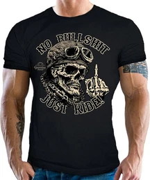 T-Shirt fr Biker Racer Motorrad Fans: Just Ride
