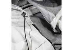 Milestone Lederjacke Jordan Grau/Weiß/Creme