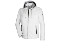 Milestone Lederjacke Jordan Grau/Weiß/Creme