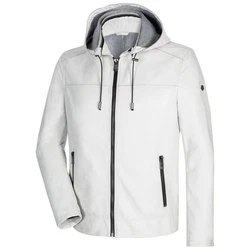 Milestone Lederjacke Jordan Grau/Weiß/Creme