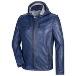 Milestone Lederjacke Jordan Dunkelblau/Blau