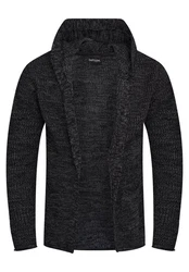 behype Strickjacke NELIAN Dunkelgrau/Schwarz/Grau/Hellblau/Braun