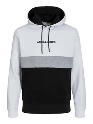 Jack & Jones Hoodie JJEREID BLOCKING Mischfarben/Weiß/Grau/Schwarz/Hellgrau