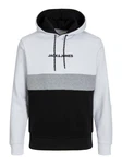 Jack & Jones Hoodie JJEREID BLOCKING Mischfarben/Weiß/Grau/Schwarz/Hellgrau