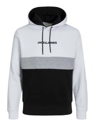 Hoodie JJEREID BLOCKING aus Baumwollmix