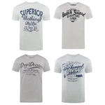 riverso Herren T-Shirt RIVLeon Regular Fit Kurzarm Print Tee Shirt Grau/Creme/Blau/Silber riverso Herren T-Shirt RIVLeon Regular Fit Kurzarm Print Tee Shirt Grau/Creme/Blau/Silber