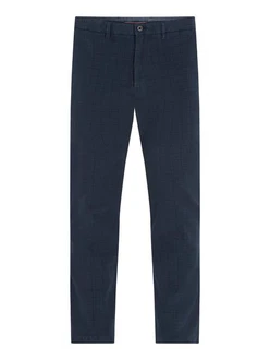 Tommy Hilfiger Chinohose DENTON POW CHECK GM Dunkelblau/Blau