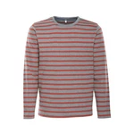 LIVING CRAFTS Langarmshirt PHILBERTO Rot/Grau/Orange