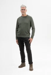 MELAWEAR Pullover HIMAL Dunkelgrün/Khaki