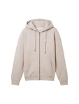 TOM TAILOR Denim Hoodie FULLZIP Beige/Khaki/Braun