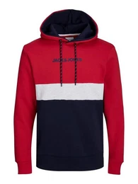 Hoodie JJEREID BLOCKING aus Baumwollmix