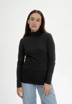 MELA Langarmshirt Turtleneck Shirt ANCHAL Schwarz/Dunkelgrau/Lila