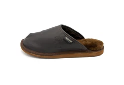 Hollert Hausschuh Herren Luitpold Schwarz/Dunkelbraun/Braun/Grau