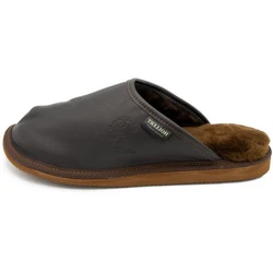 Hollert Hausschuh Herren Luitpold Schwarz/Dunkelbraun/Braun/Grau