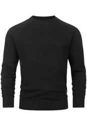Indicode Strickpullover INMassum Schwarz/Dunkelgrau