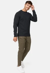 Indicode Strickpullover INMassum Dunkelgrau/Grau