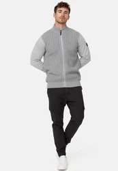 Indicode Sweatjacke INCason Grau/Hellgrau