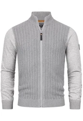 Indicode Sweatjacke INCason Grau/Hellgrau
