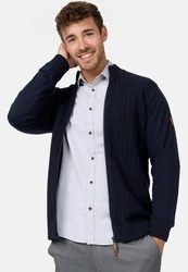 Indicode Sweatjacke INCason Dunkelblau/Hellblau