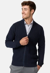 Indicode Sweatjacke INCason Dunkelblau/Hellblau