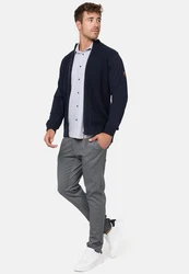 Indicode Sweatjacke INCason Dunkelblau/Hellblau
