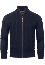 Indicode Sweatjacke INCason Dunkelblau/Hellblau