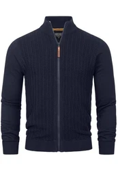 Indicode Sweatjacke INCason Dunkelblau/Hellblau