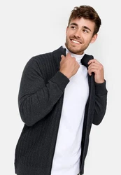 Indicode Sweatjacke INCason Dunkelgrau/Grau