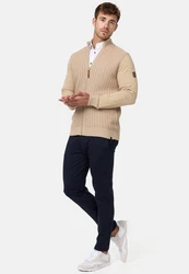 Indicode Sweatjacke INCason Beige/Khaki/Braun