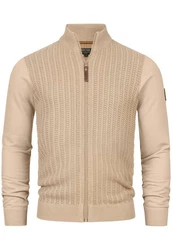 Indicode Sweatjacke INCason Beige/Khaki/Braun