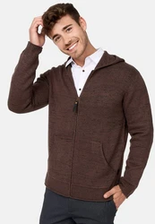 Indicode Sweatjacke INGage Braun/Dunkelrot/Dunkelbraun