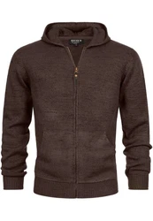 Indicode Sweatjacke INGage Braun/Dunkelrot/Dunkelbraun
