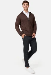 Indicode Sweatjacke INGage Braun/Dunkelrot/Dunkelbraun